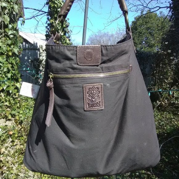 S O L D  LUCKY BRAND DARK BURGUNDY/MERLOT WHIPSTITCH HOBO HANDBAG - Picture 9 of 9